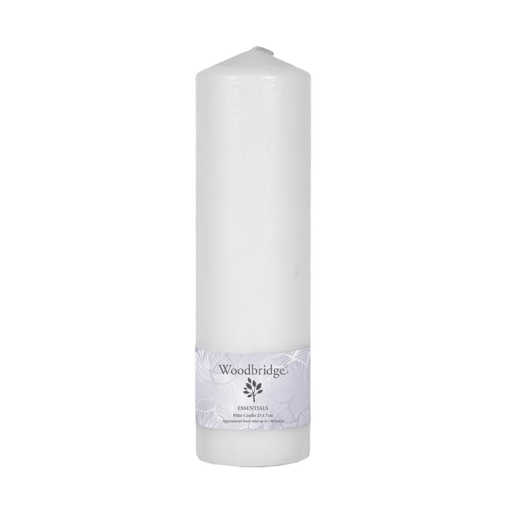 Woodbridge White Pillar Candle 25cm x 7cm £5.84